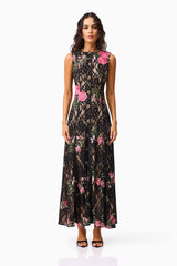 Morgaine Lace Gown in Black