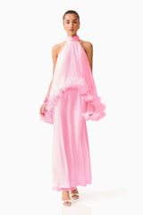 Poppy Cape Gown in Pink