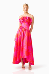 Laurel Sleeveless Maxi Dress in Pink & Red