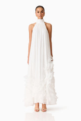 Evelin Halter Gown in White