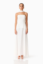 Noralyn Strapless Gown in White