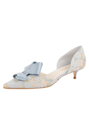 Cliff d'Orsay Kitten Heel Brocade