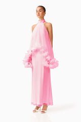 Poppy Cape Gown in Pink
