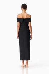 Celia Off The Shoulder Gown in Black