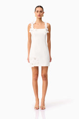 Chantelle Floral Mini Dress in White
