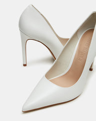 Noir White Leather