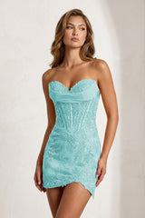 Hot Pink Sweetheart Sheath Embroidered Appliqued Corset Homecoming Dress