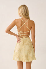 Spaghetti Straps A-Line Embroidered Tulle Homecoming Dress